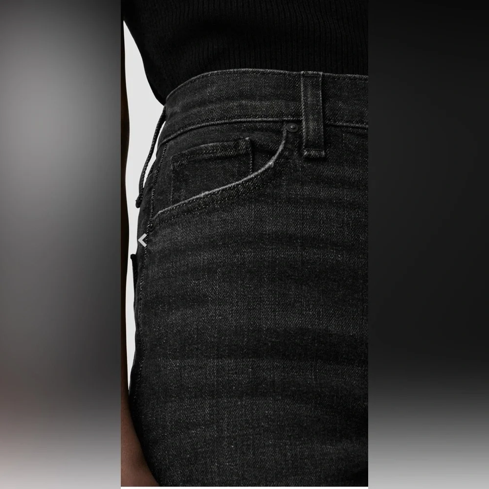 Hudson Jeans NWT SZ 25 Harlow Ultra High-Rise Cigarette Ankle Jean Faded Black - Picture 4 of 15